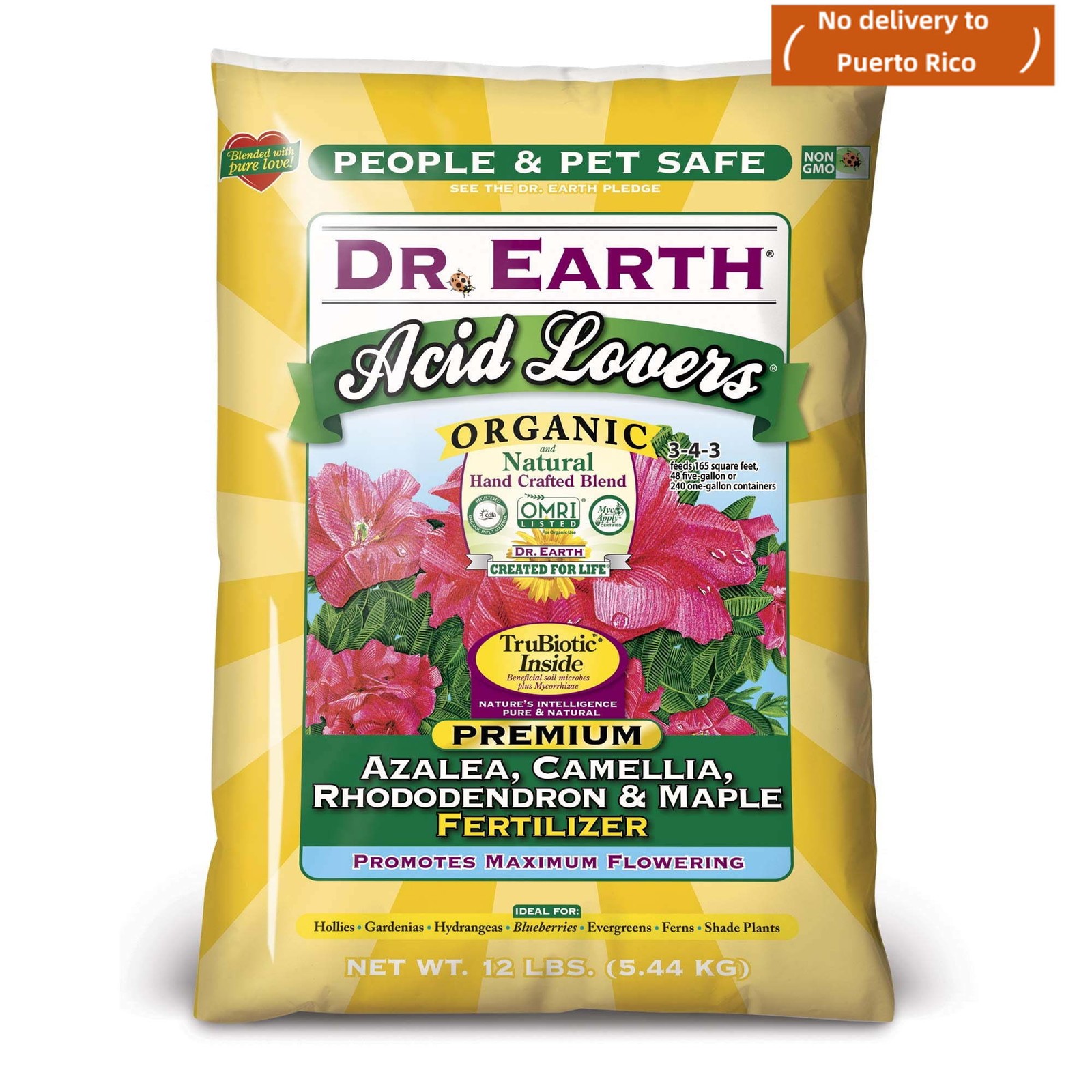 Dr. Earth Acid Lovers Plant Food, 3-4-3 Organic 12LB