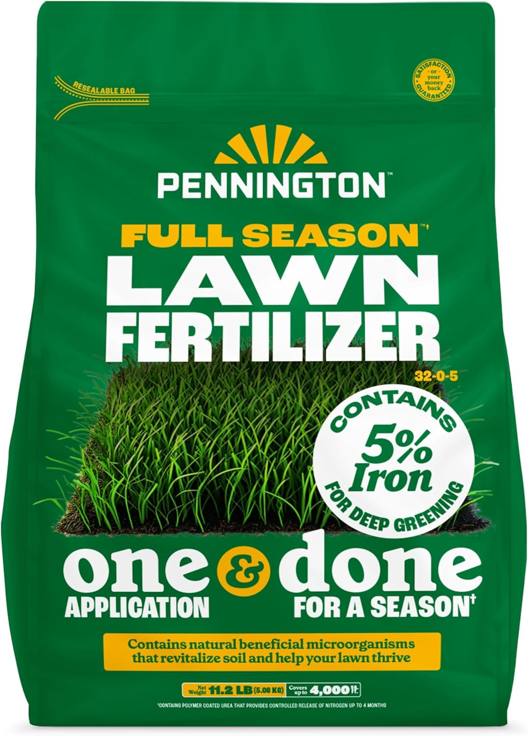 Full Season Lawn Fertilizer 32-0-5 4M 11.2Lb