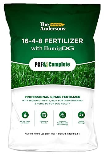 Fertilizer 16-4-8 40lb Lawn Food with Humic Iron Slow Release Granular