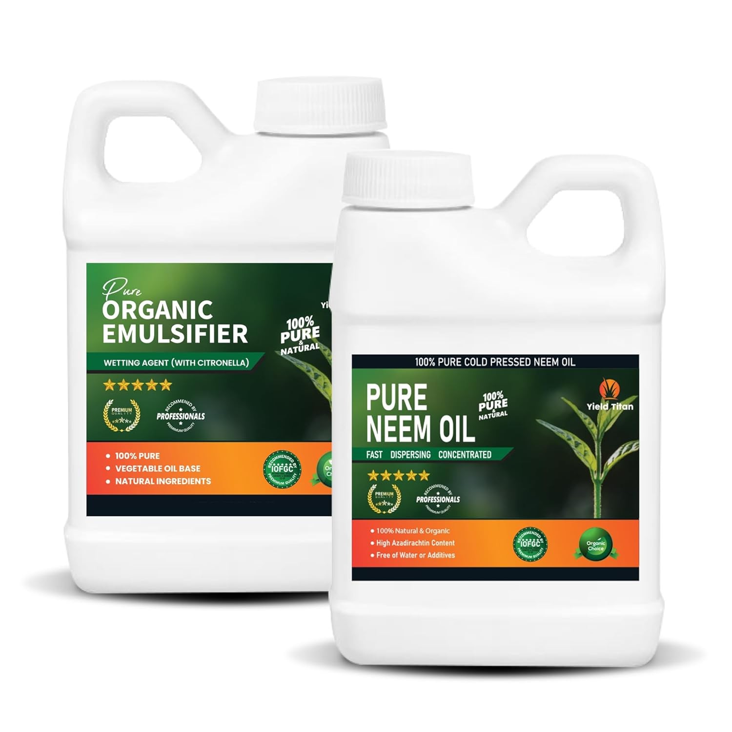 Yield Titan Organic Emulsifier with Citronella & Neem Oil, Natural Plant Care