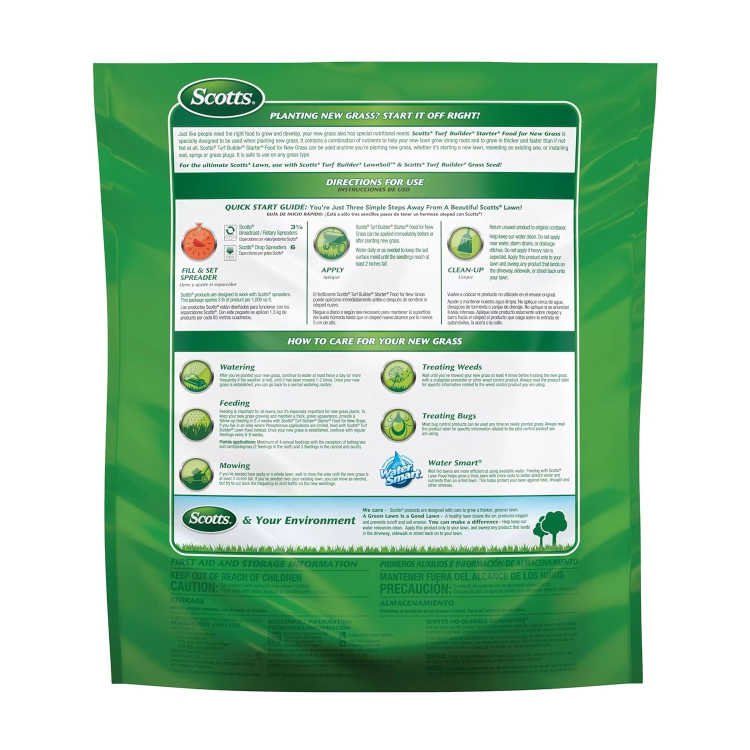 New Grass Fertilizer Scotts Turf Builder Starter Food Lawn Fertilizer for