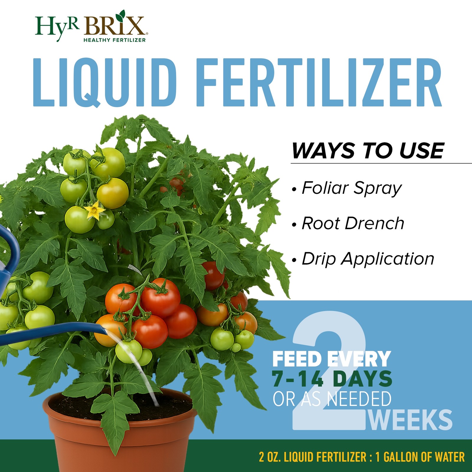 HyR BRIX All-Purpose Liquid 4-3-3 Fertilizer, 32oz Bottle