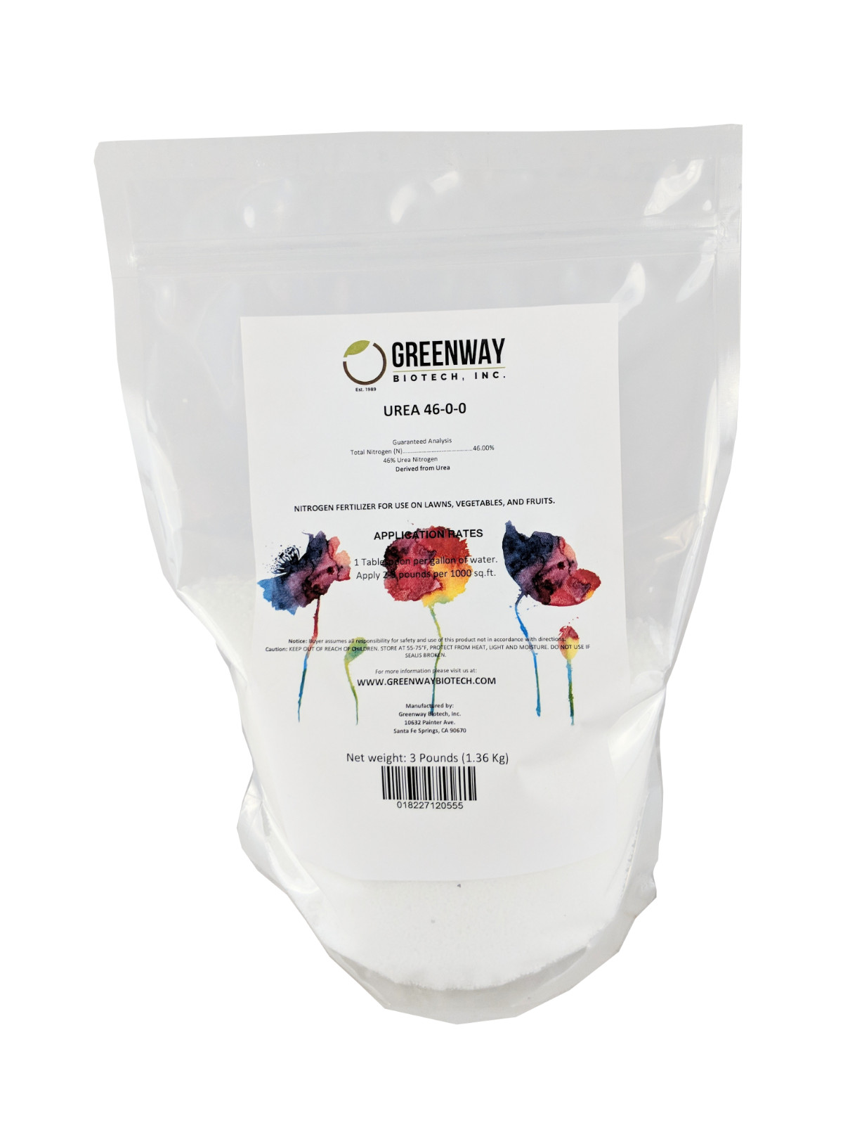 Urea (46-0-0) 46% Nitrogen Fertilizer Gold Refining Aqua Regia 100% Soluble 3 LB