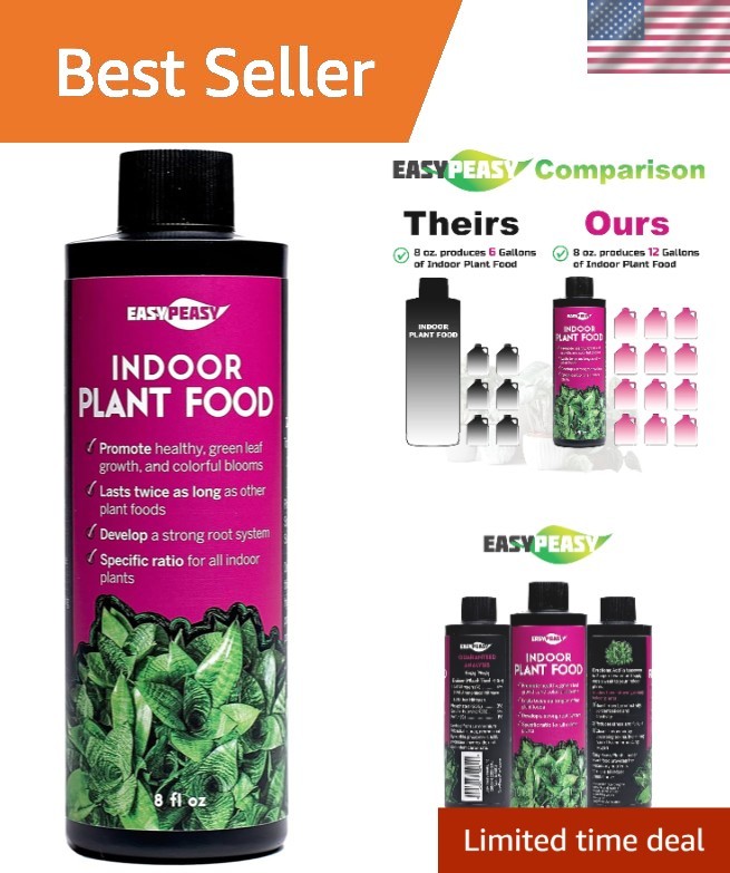 Liquid Indoor Plant Food 4-3-4 – High Concentrate for Thriving Houseplants