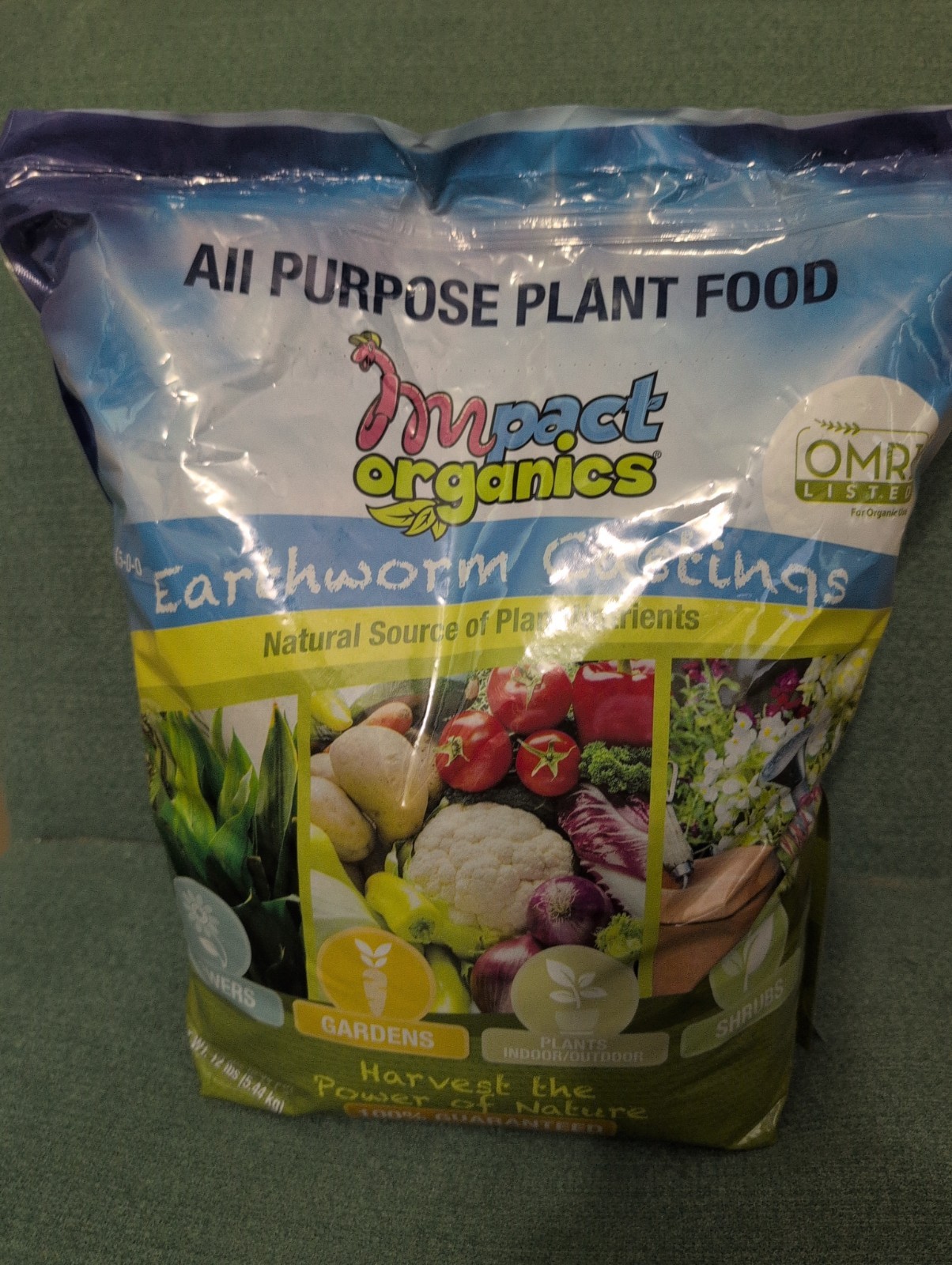 Impack Organics Growth Essentials Organic Earthworm Castings 12 lbs Large garden