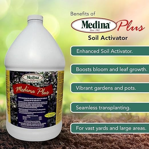 Medina Plus Liquid Fertilizer Stimulates Blooming Fruiting Rooting 128 fl oz