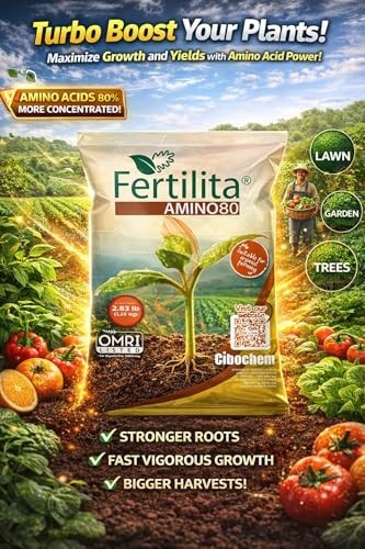 80% More Concentrated Amino Acids for Plants, Lawns & Vegetables – Boost Growth,