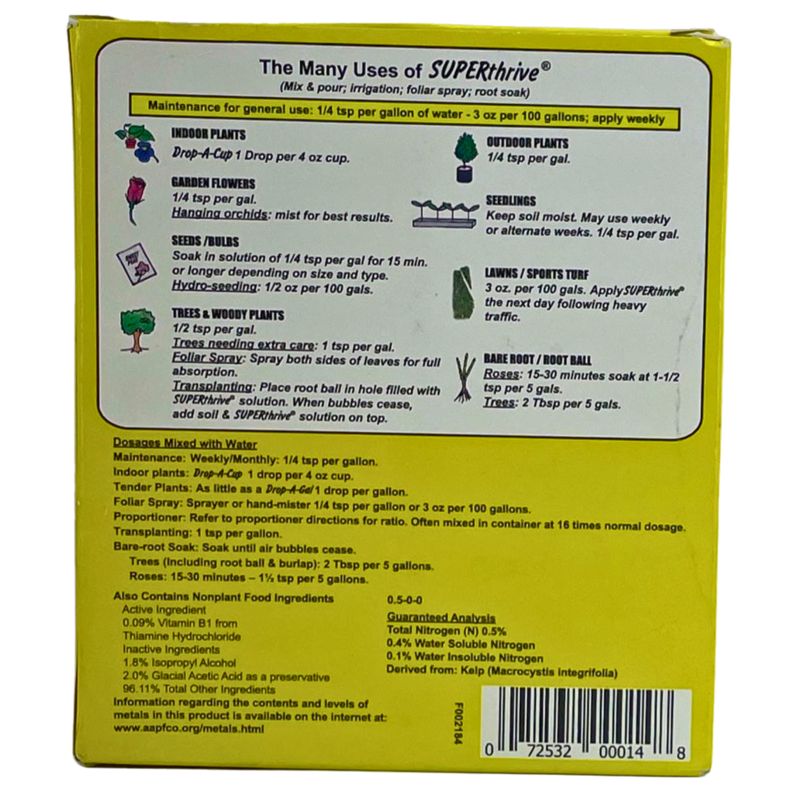 SUPERthrive The Original Vitamin Solution Liquid Concentrate Enhanced with Kelp