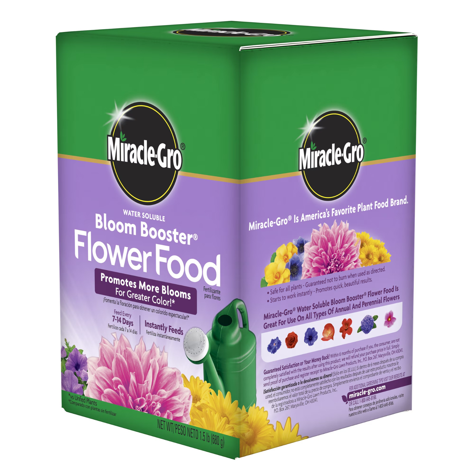 (3 Pack) Miracle-Gro Bloom Booster Flower Food Water Soluble Plant Food 1.5 lb