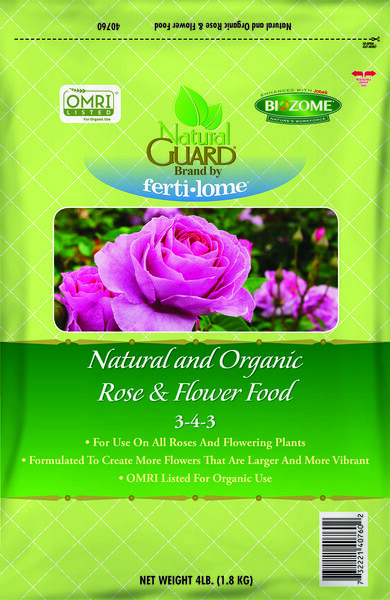 Fertilome Natural Guard Natural and Organic Rose and Flower Food 3-4-3, 4lbs