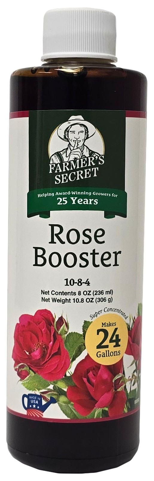 Farmer’s Secret Rose Booster Fertilizer (8oz) – Super Concentrated – 8 oz