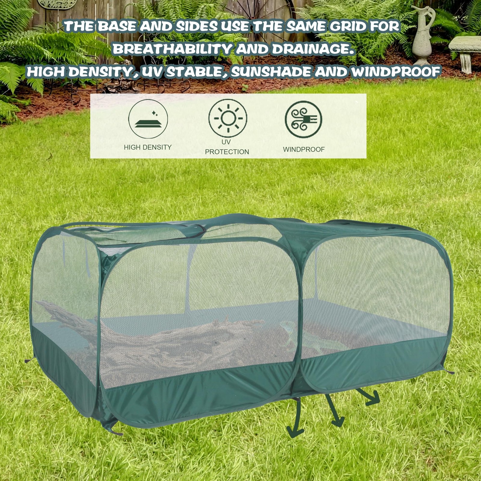Toboom Foldable Portable Pet Playpen Pop-Up Breathable Mesh Small Animal Cage