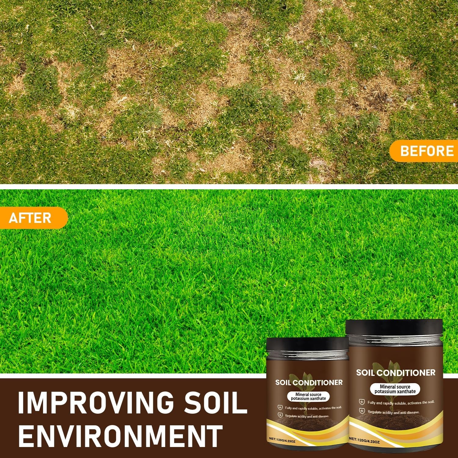 2 Pcs Soil Activator, Bone Meal Fertilizer for Potting Mix & Seedling Compost
