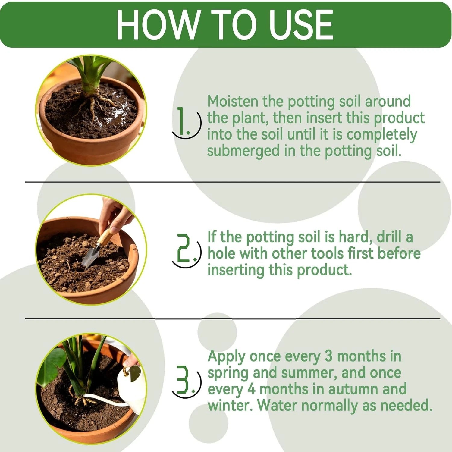 90PCS Slow Release Fertilizer Spikes for Indoor Plants – Long Lasting Plant Food