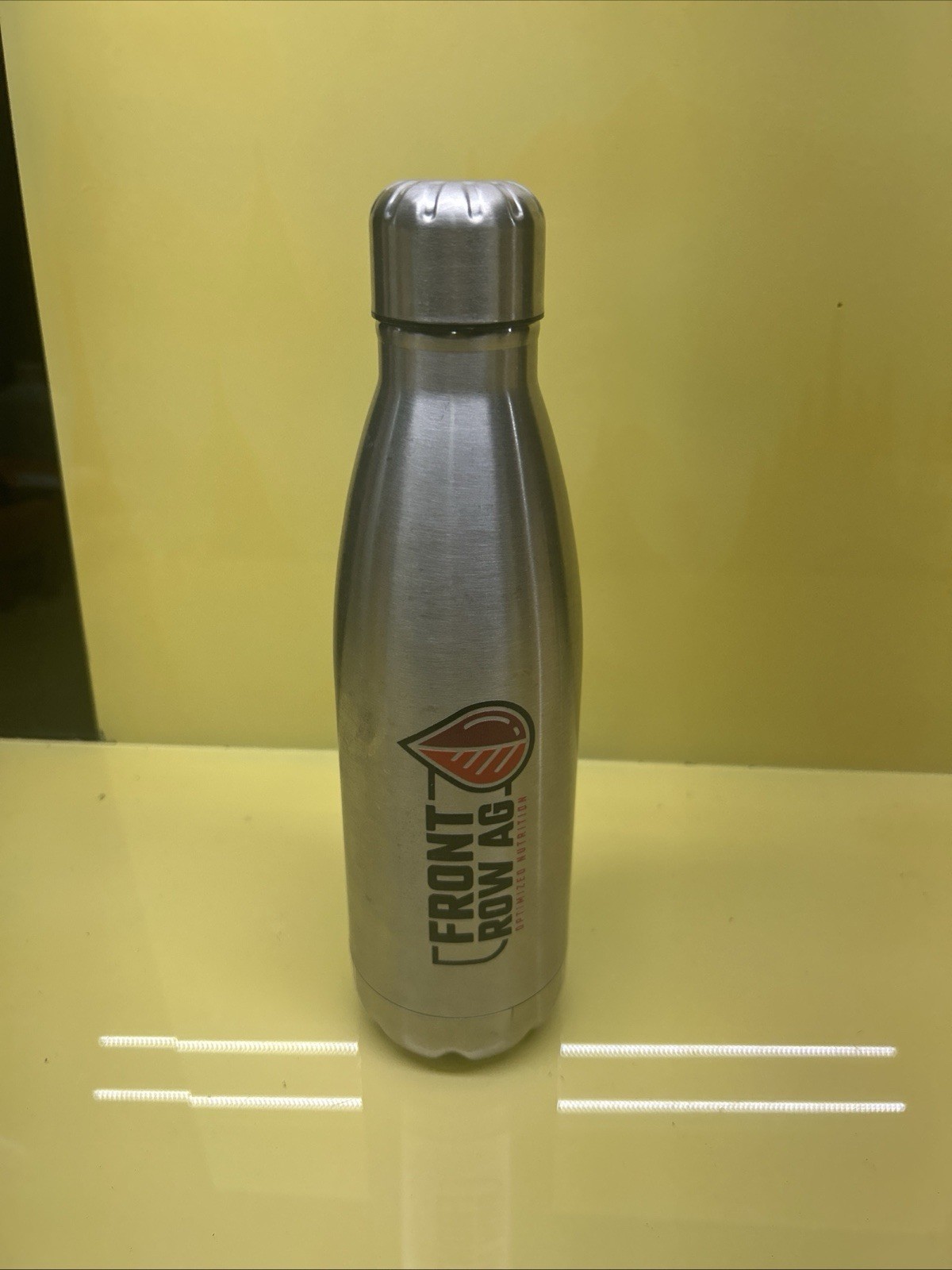 Front Row Ag Si Nutrition Stainless Steel Tumbler Bottle & Top Rare For Water