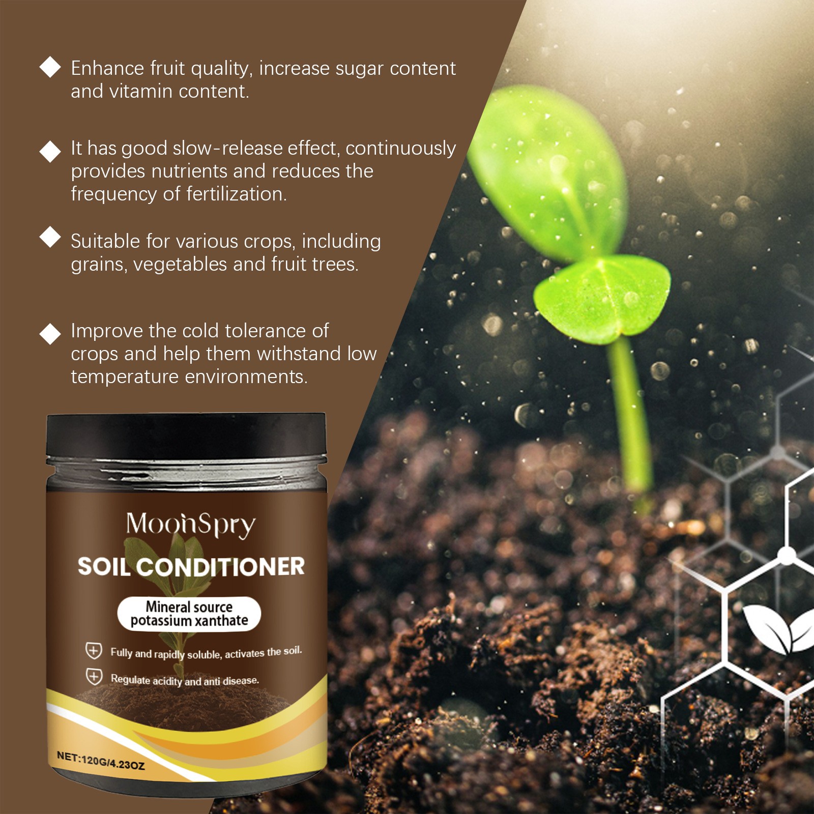 120g Soil Activator – Soil Conditioner, Plant & Flower Fertilizer USA