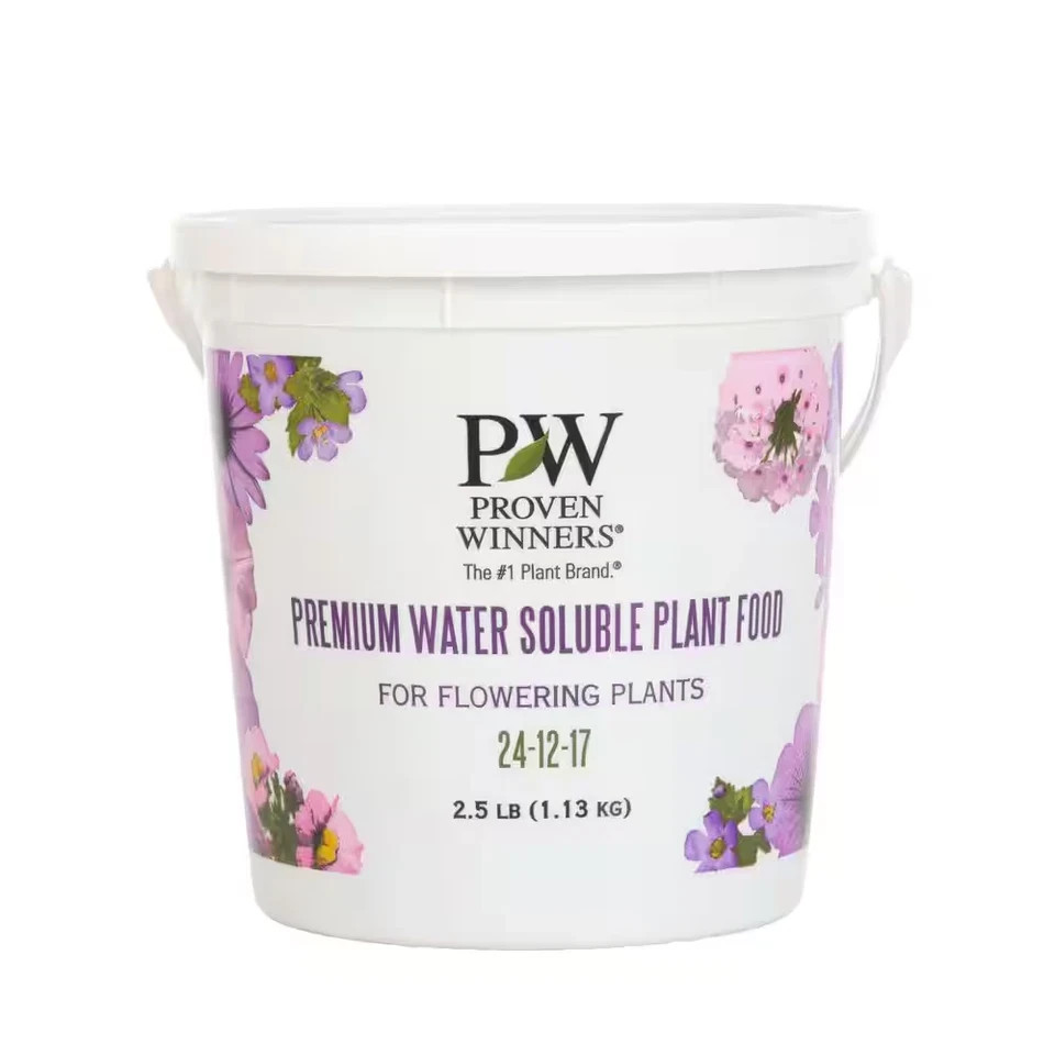 Water Soluble Fertilizer NPK 24-12-17 for Flowering Plants, 2.5 lb, 2-Pack