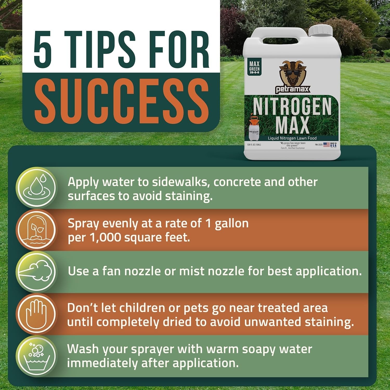 1 Gallon High Nitrogen Lawn Fertilizer for Rapid Growth and Deep Green Grass