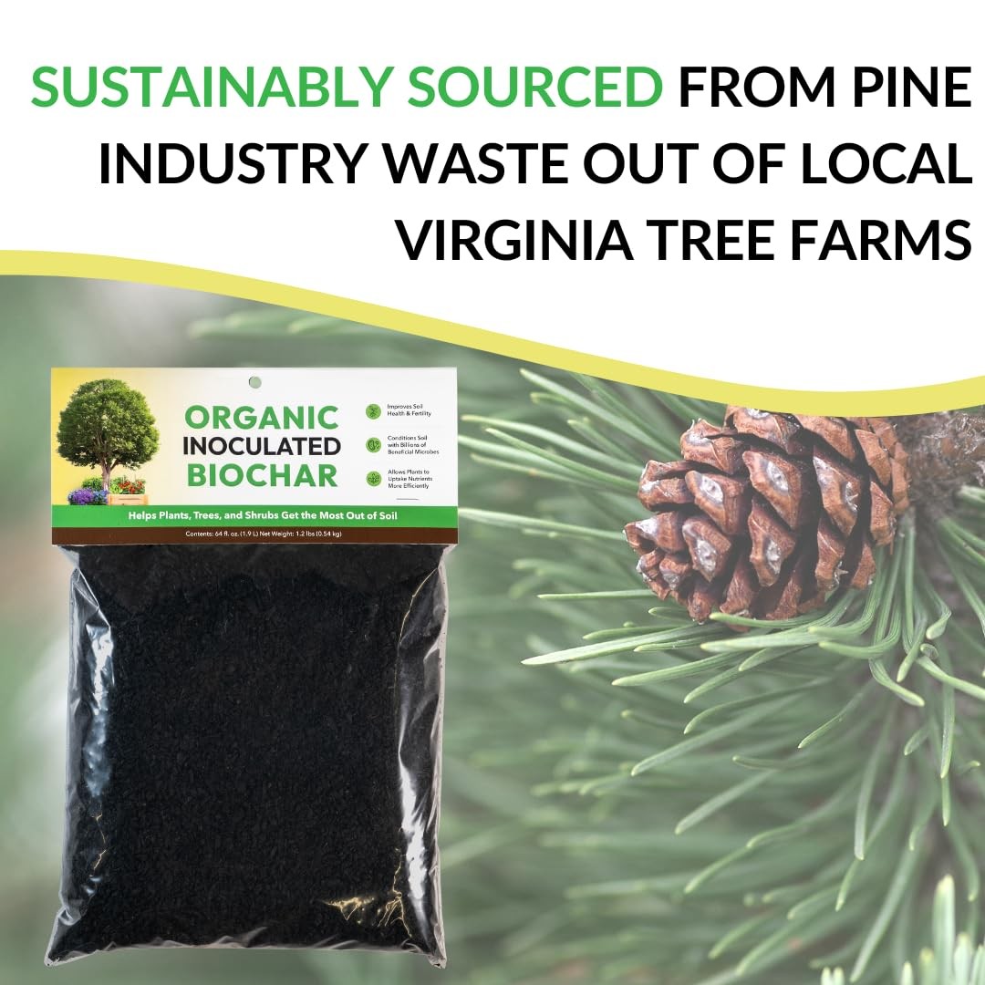 Biochar Soil Enhancer Boost Plant Growth, Nutrient Uptake & Microbial Health,