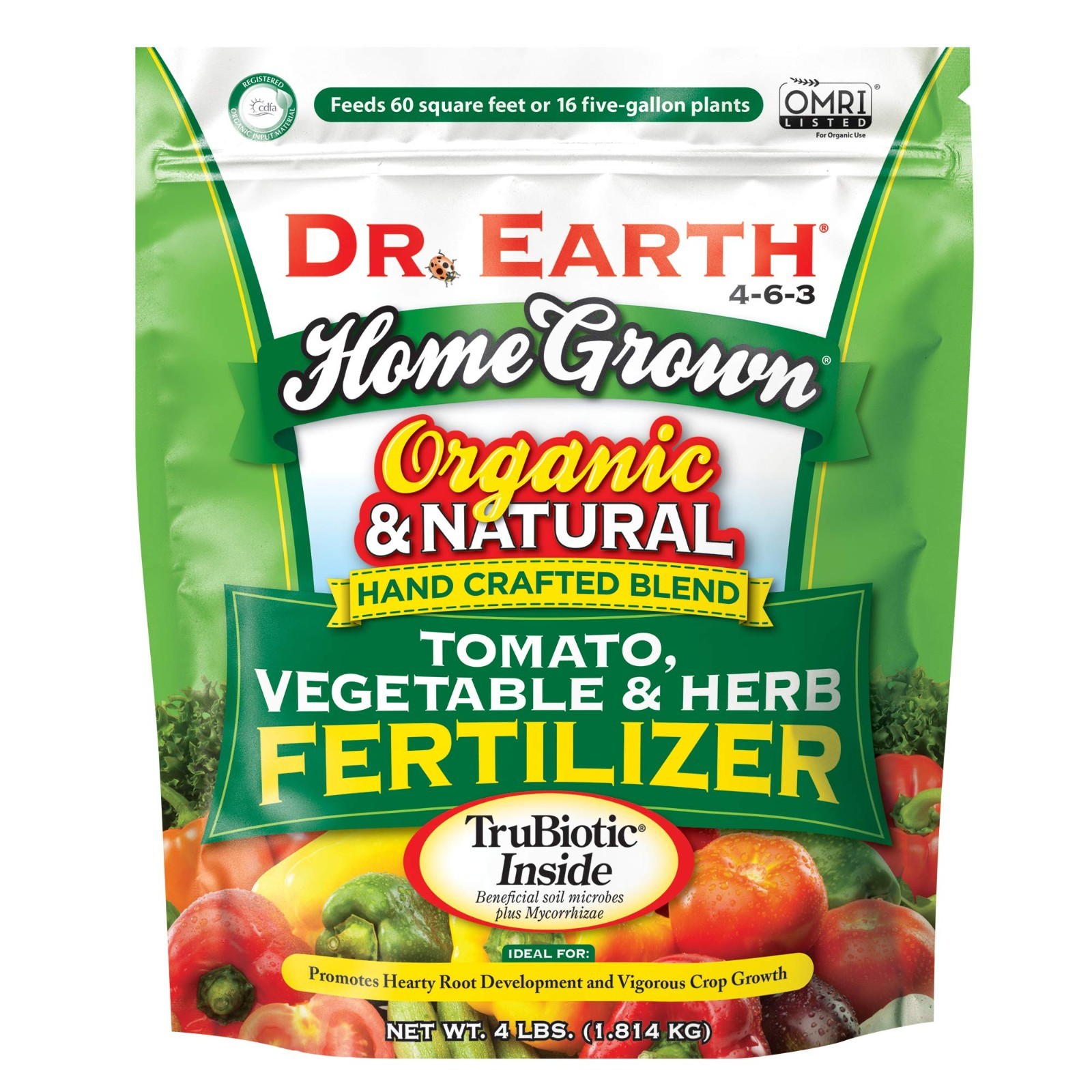 Organic Tomato, Vegetable & Herb Fertilizer – 5 lb Poly Bag for Healthy Plants