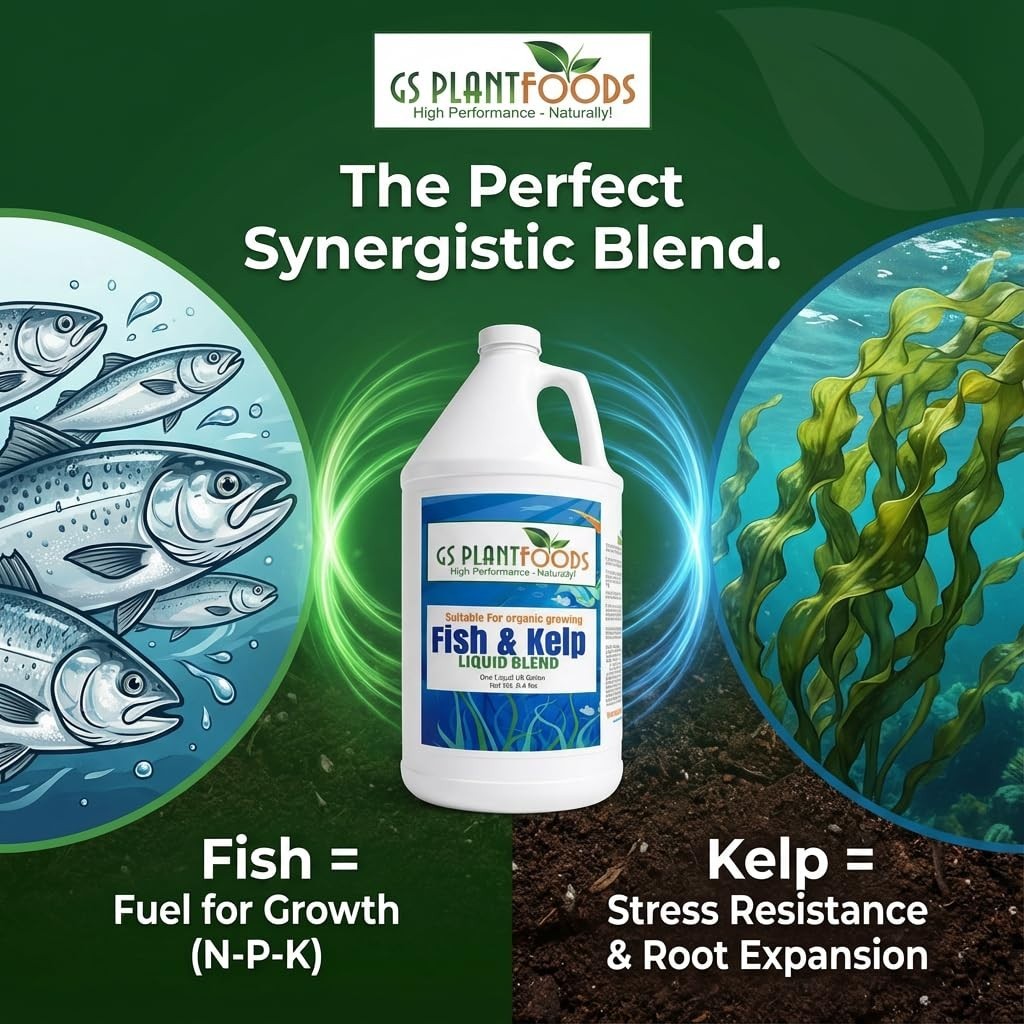 Seaweed & Fish Hydrolysate Fertilizer 1 Quart – Organic Gardening Solution