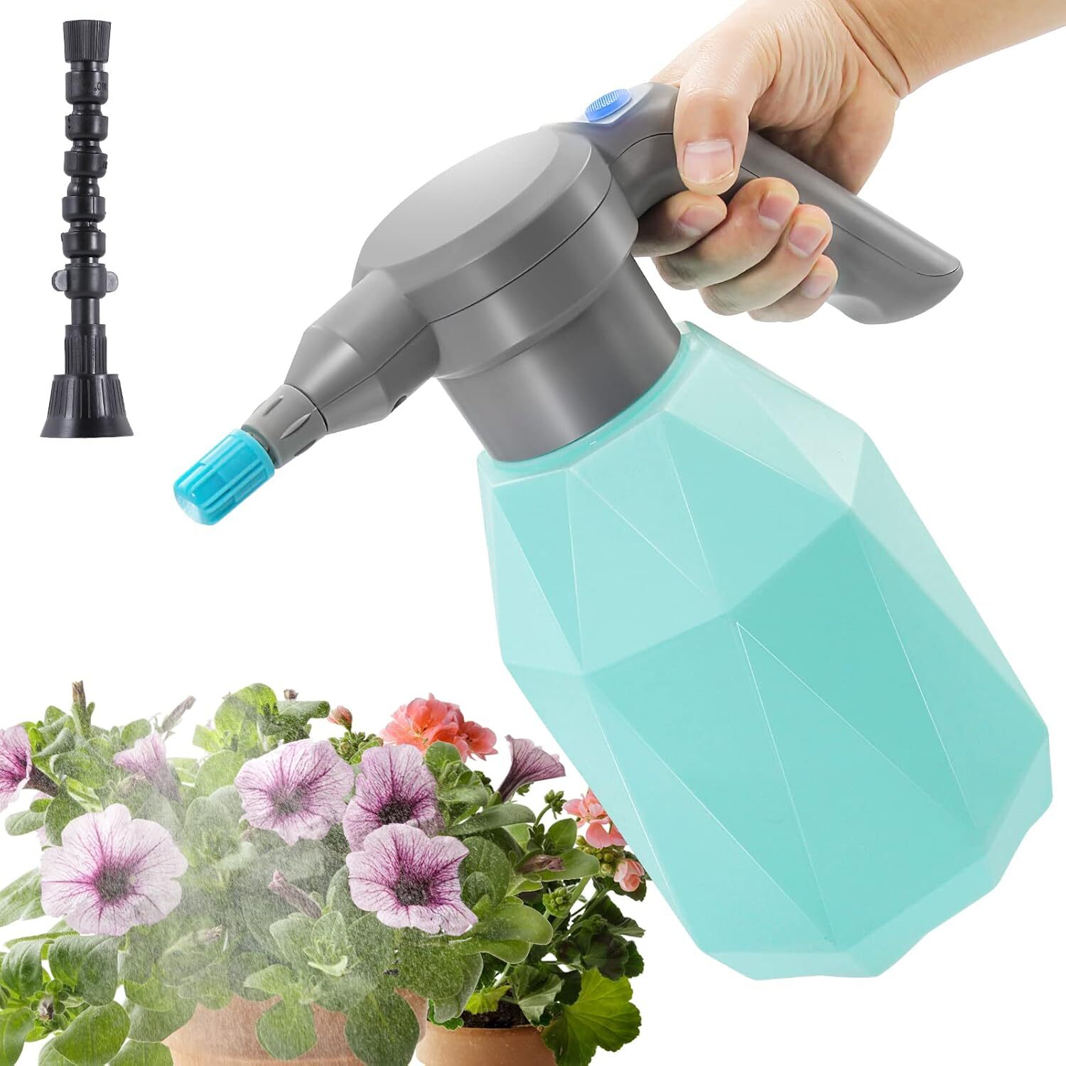 0.5 Gallon Electric Spray Bottle Plant Mister for Indoor/Outdoor Plants, 2L A…