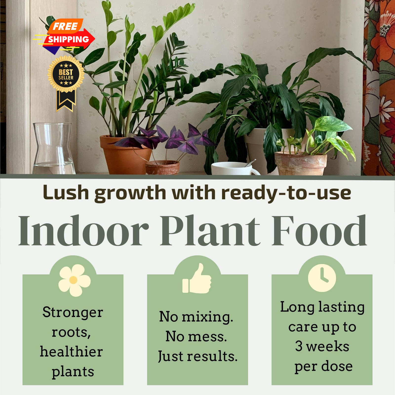 The Green Alcove Plant Food for Houseplants Pack of 1, Houseplant Fertliizer
