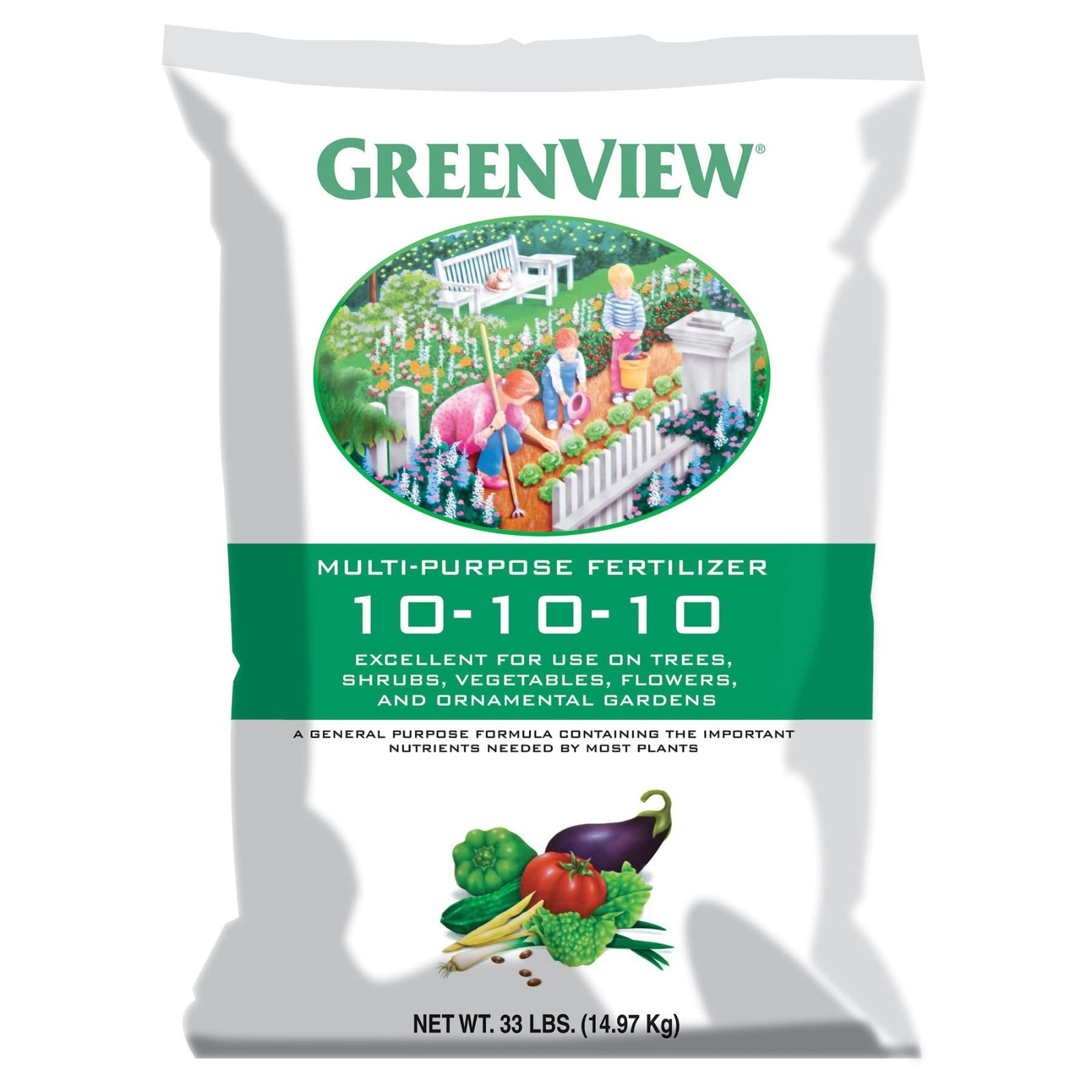 Multi-Purpose Fertilizer NPK 10-10-10, 33 lb – Plant Food for Vegetables, Flower