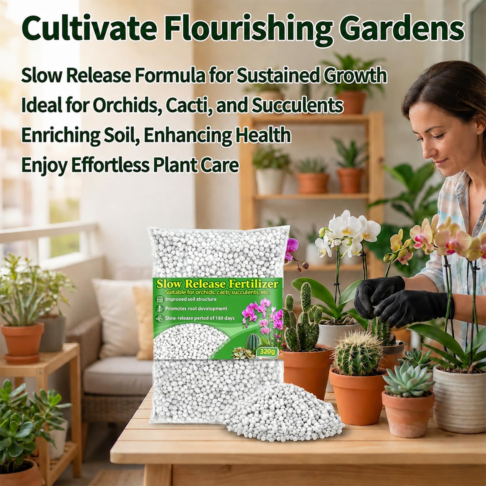 RAINFLOW 11.28 OZ White Slow Release Fertilizer – Organic Plant Food