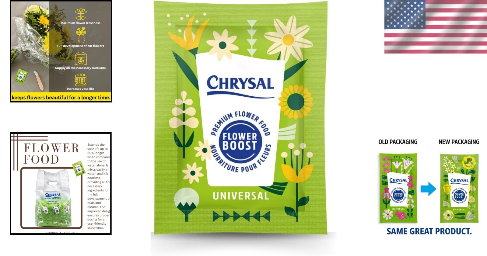 Versatile 100 Pack Flower Food for All Cut Flowers – 5g Each for Optimal Care