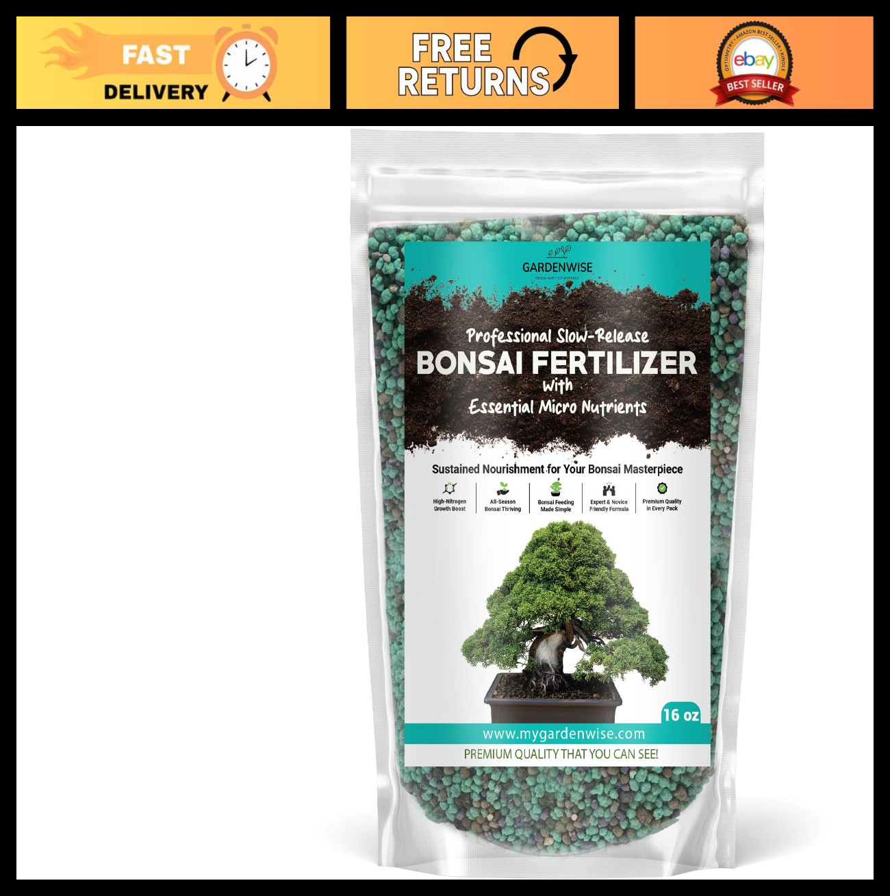 Slow-Release Bonsai Fertilizer Pellets – Essential Micronutrients for Indoor & O