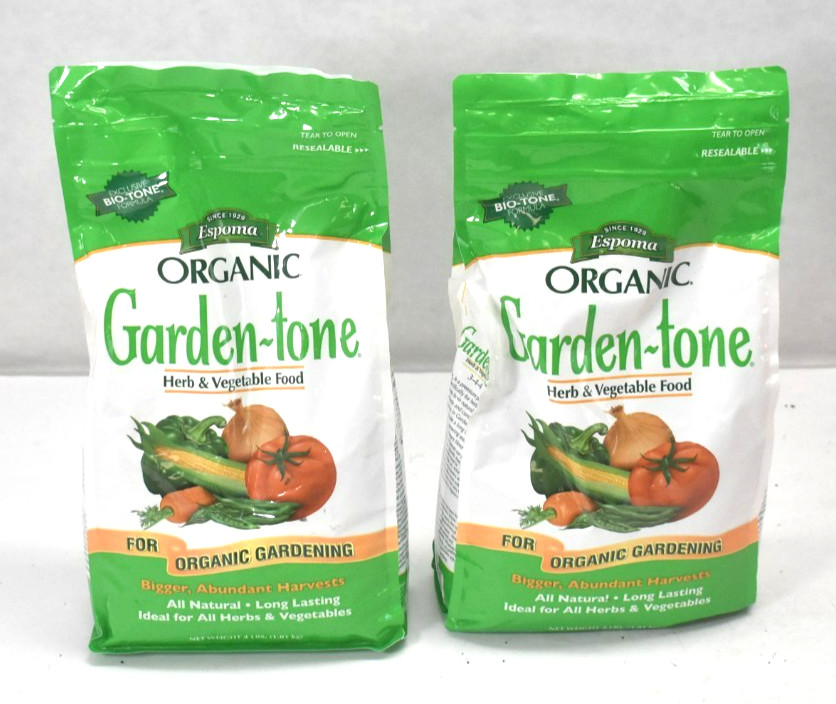 Lot of 2 Bags Espoma Organic Garden Tone 3-4-4 Plant Food 4lb Fertilizer