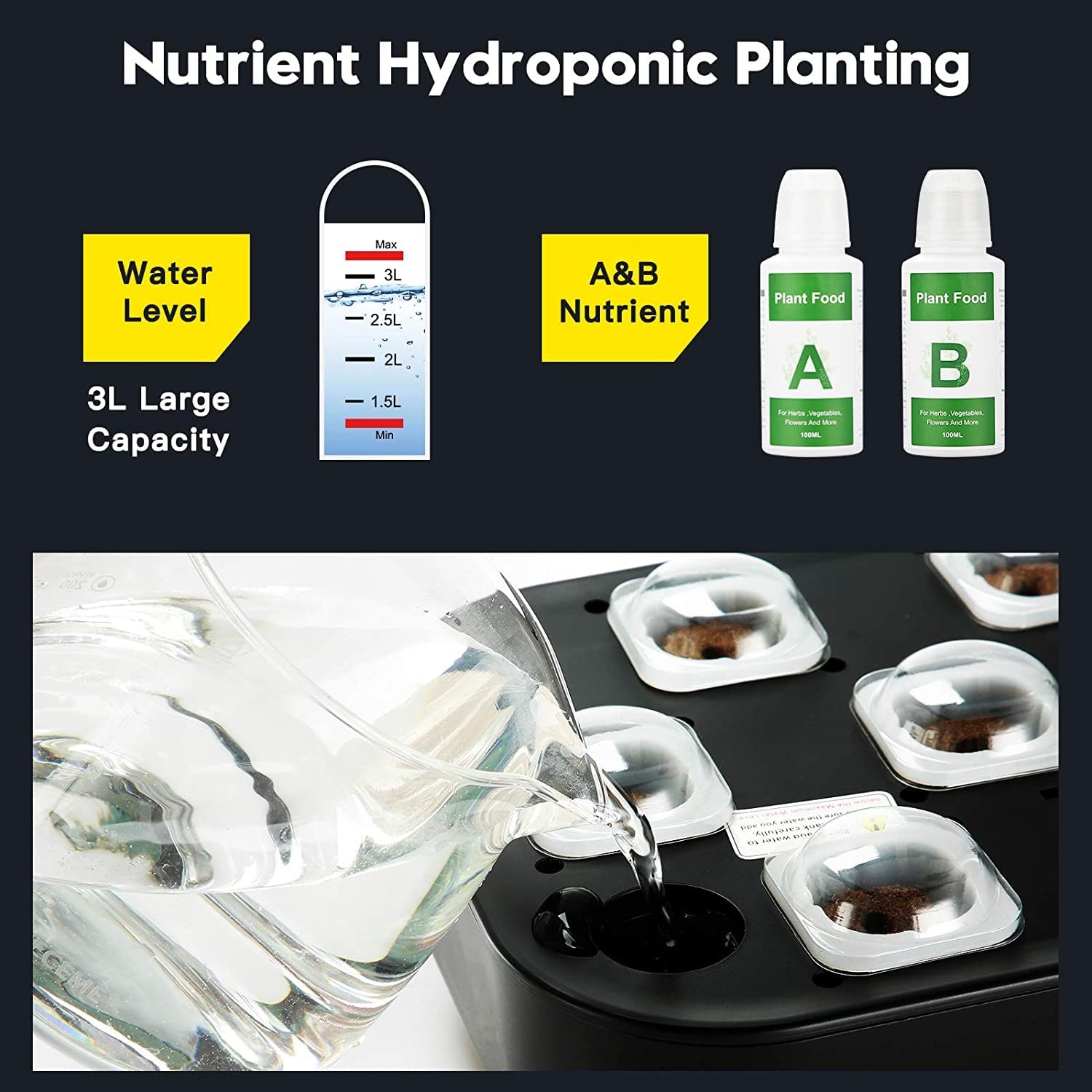 Hydroponics Growing System Accessories A+b Plant Food Suitable For Most Hydropon