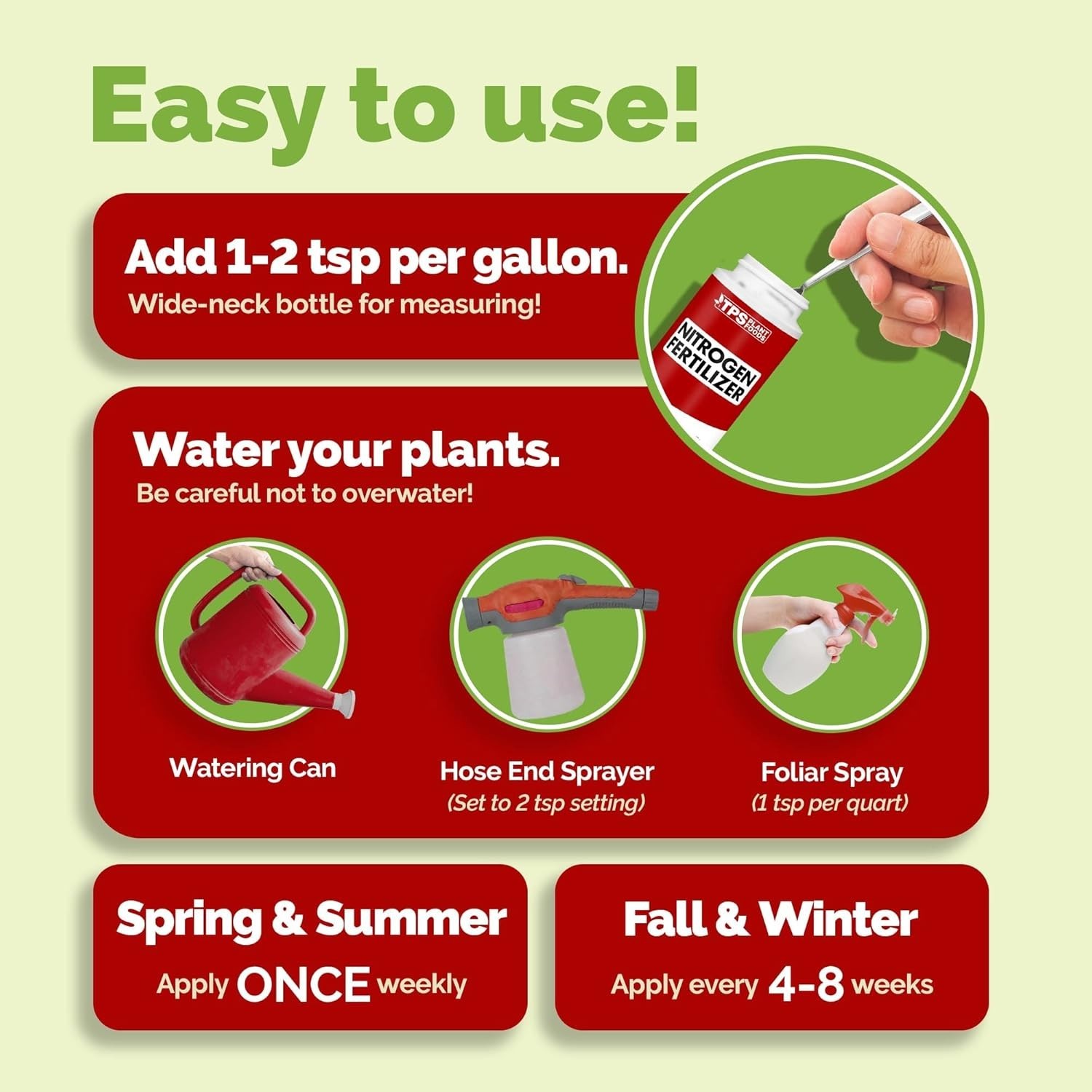 Liquid Nitrogen Fertilizer Compatible with Garden Lawn Vegetables 8oz