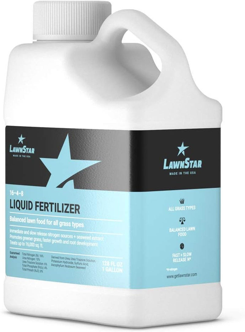 Balanced 16-4-8 Nutrient Liquid Fertilizer (1 Gallon) – Premium Lawn Food, NPK w