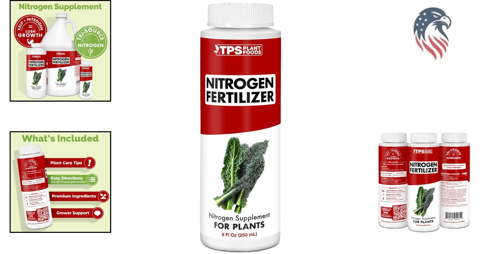 Liquid Nitrogen Fertilizer Compatible with Garden Lawn Vegetables 8oz