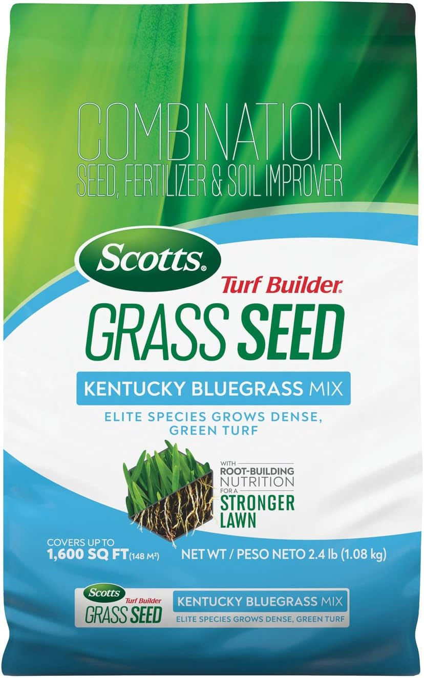 Kentucky Bluegrass Seed Mix with Fertilizer & Soil Improver, 2.4 lbs.