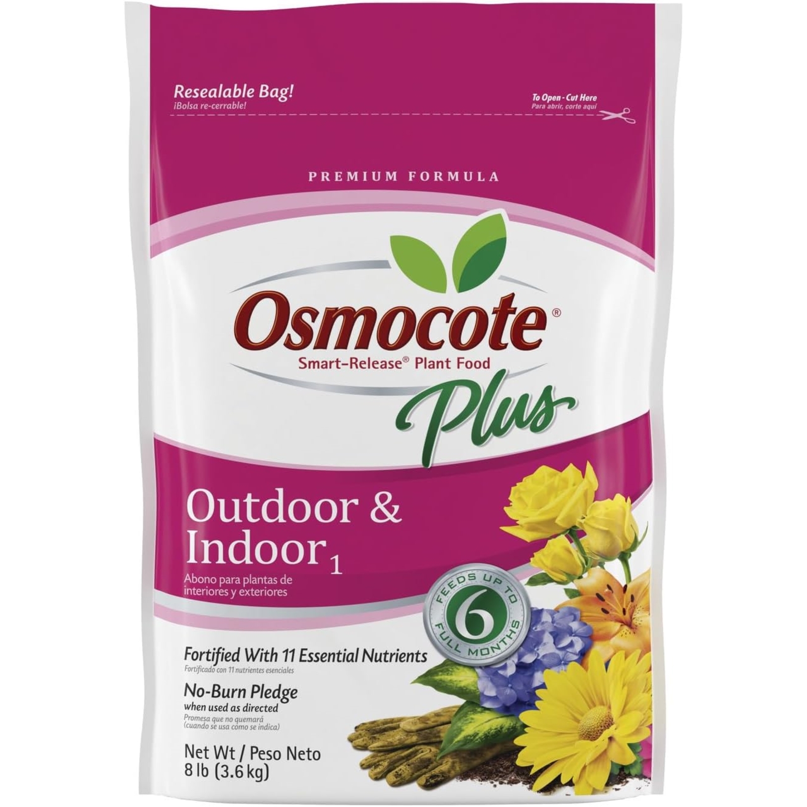 Osmocote Smart-Release Plant Food Plus Outdoor & Indoor Granular Fertilizer, 8lb