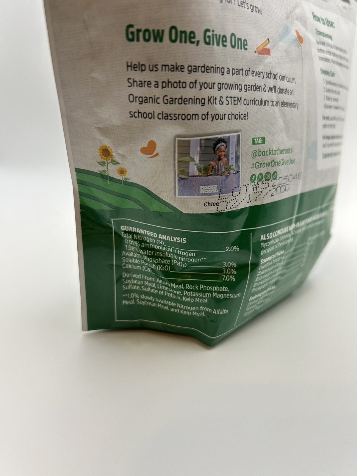 New Back To The Roots Organic Plant Food All-Purpose Premium Blend 1.5 lbs.
