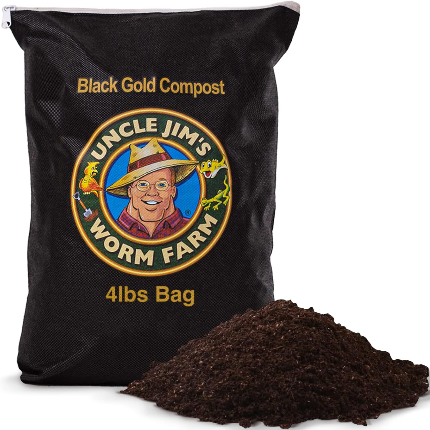 Black Gold Worm Castings Compost Rich Fertilizer for Garden Soil, 4 Lbs
