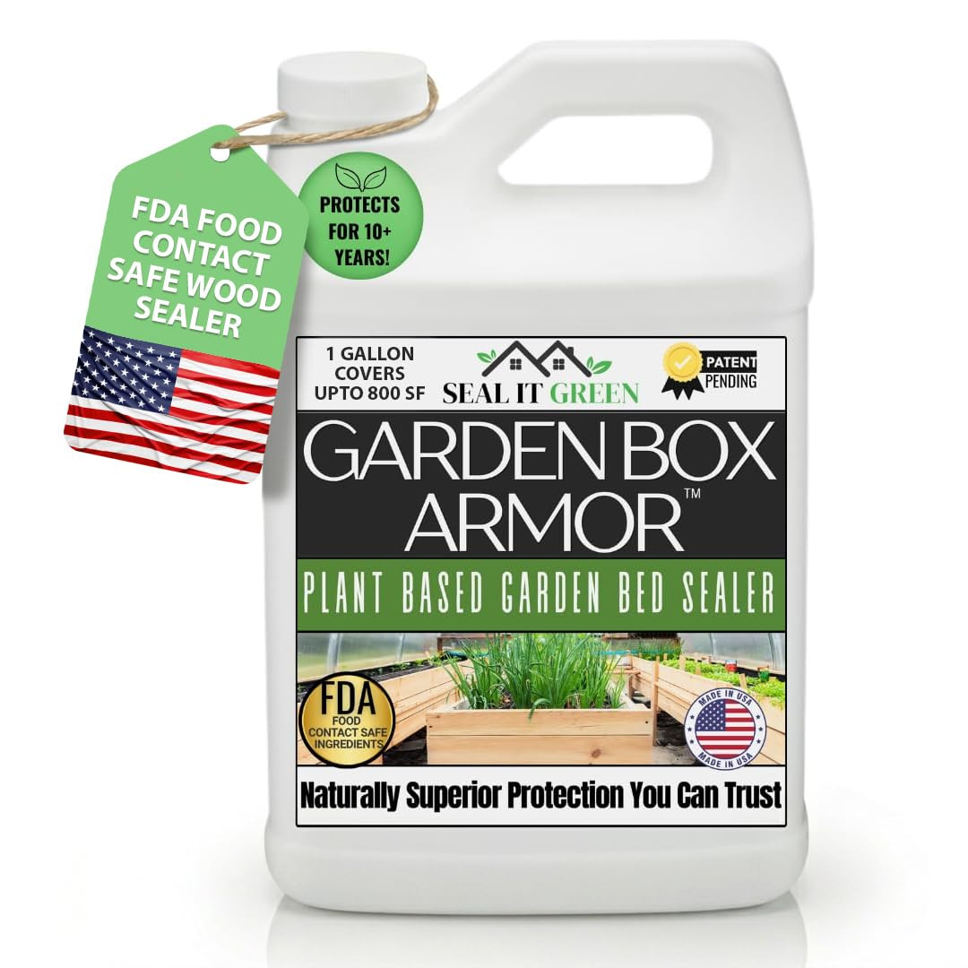 Garden Box Sealer | FDA Food Contact Safe Plant-Based Wood Sealant for Raised Be