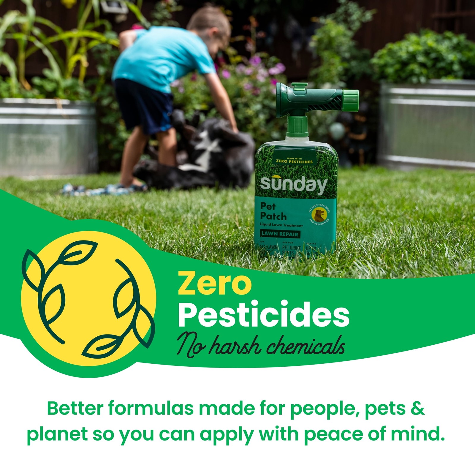 Sunday Pet Patch Ready-to-Spray Lawn Repair for Pet Spots, 42.3 oz, 0-0-0.10