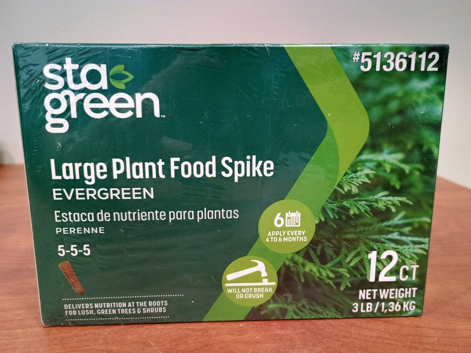 Sta-Green Large Plant Food Spike Trees & Shrubs Nutrition 12 Spikes 13-3-3 NKP