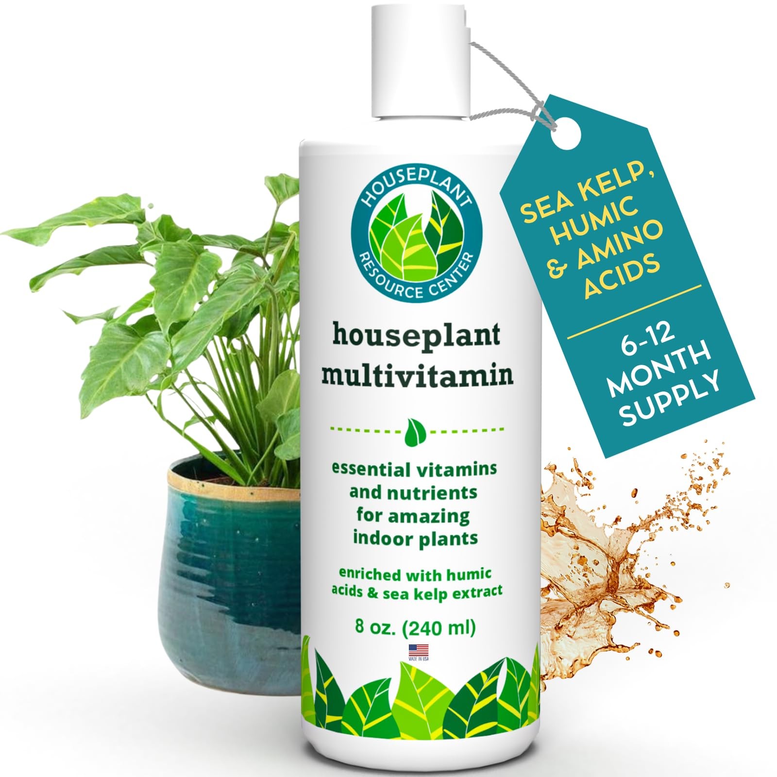 Micronutrient, Sea Kelp & Humic Acid Booster for Houseplants Pairs with Ferti…