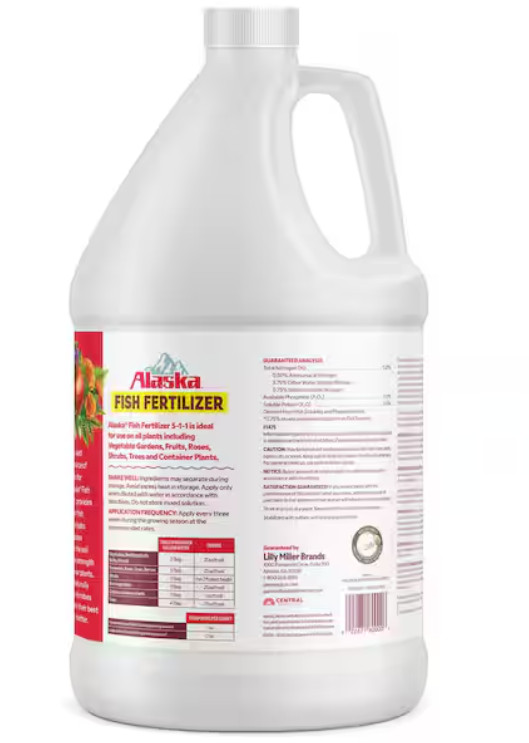 128 oz. (1 gal.) Organic Gardening Liquid Fish Emulsion Plant Food Fertilizer