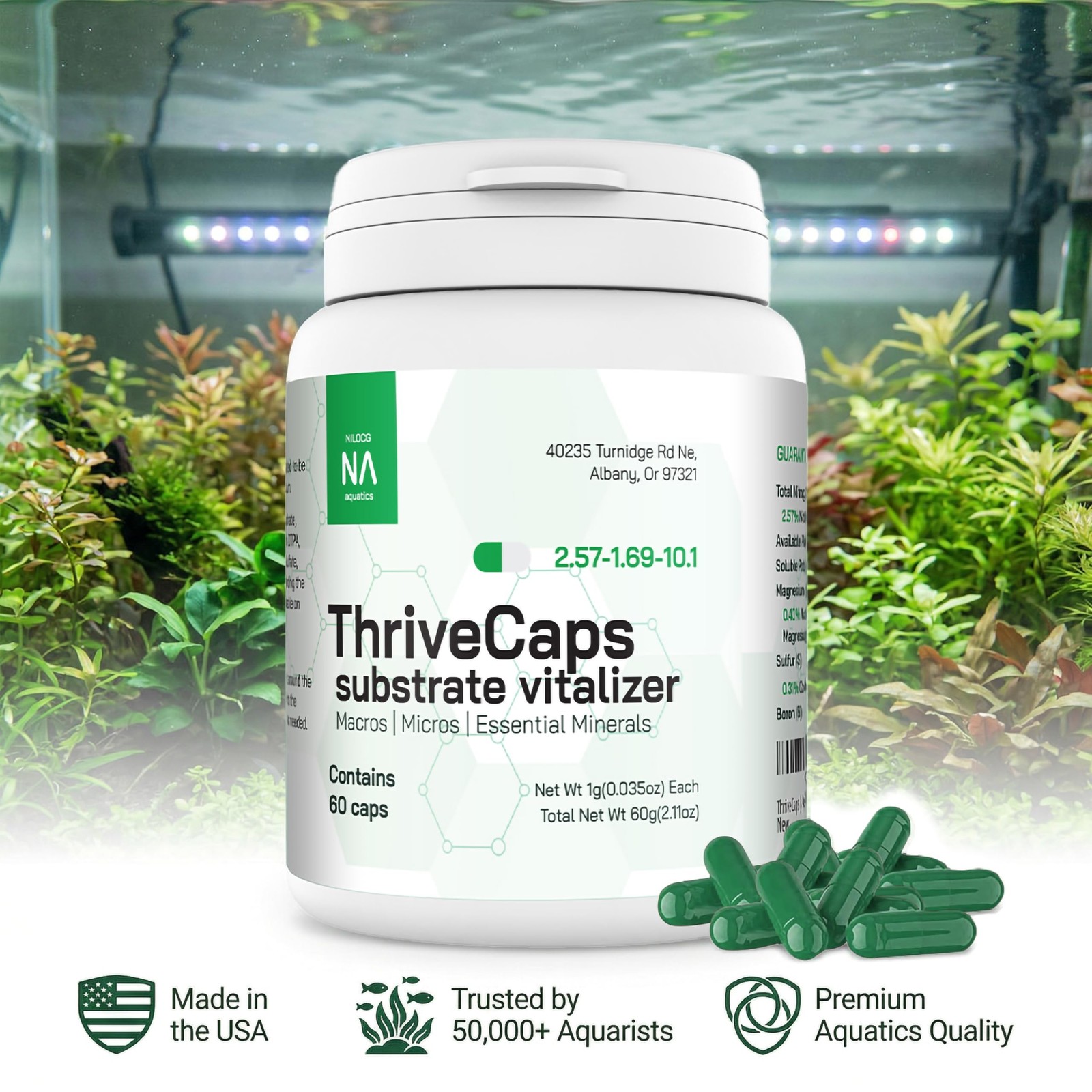 ThriveCaps Aquarium Root Caps – Premium Root Fertilizer for Live Pl… Fas