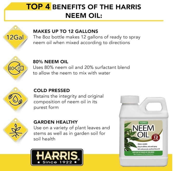 Neem Oil Cold Pressed Water Soluble Concentrate, Garden Healthy Makes 12 Gallons