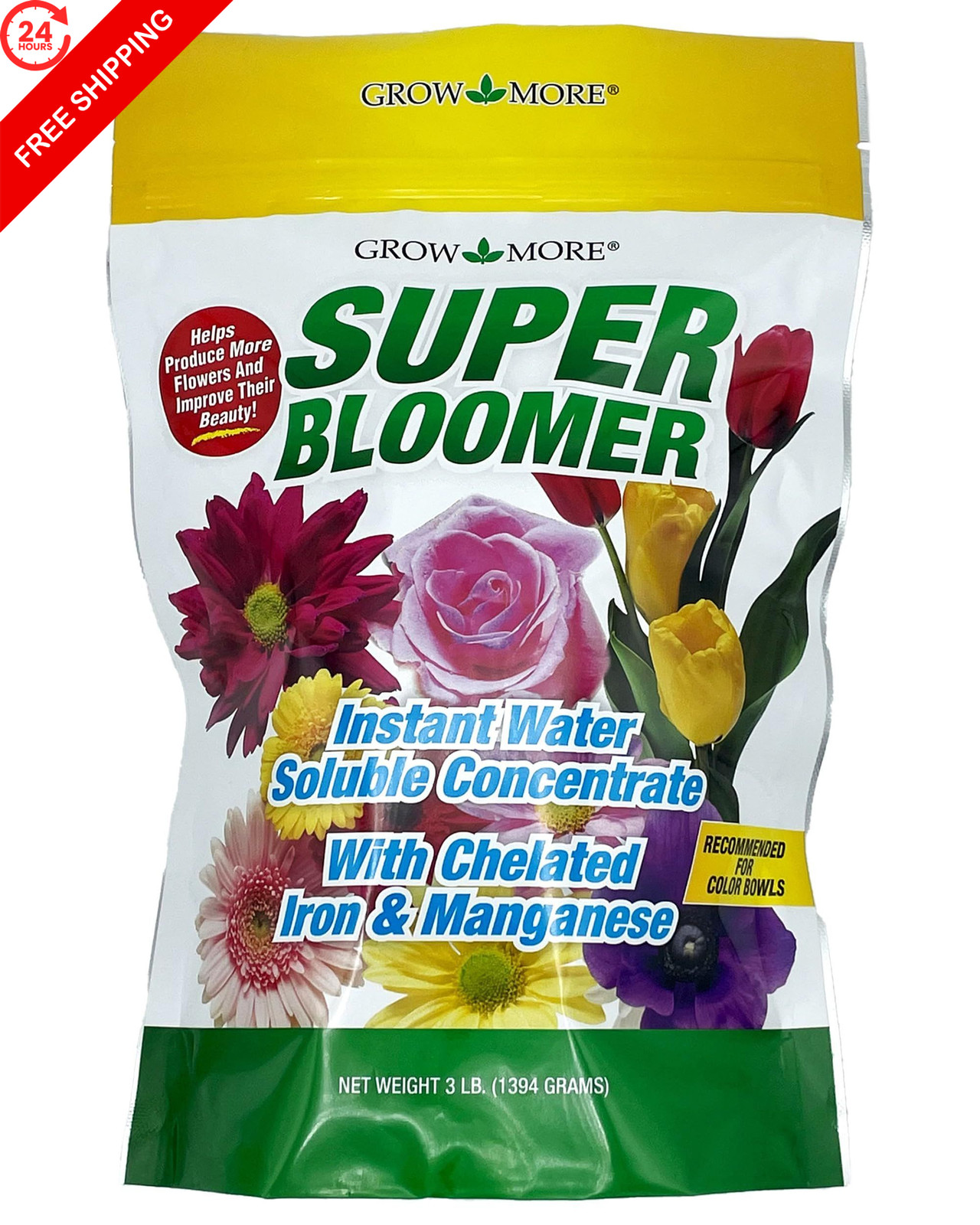 Grow More Super Bloomer 15-30-15 Fertilizer – 3lbs of Flower 3 lb, Brown/A