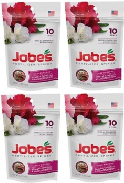 Jobe’s 04101 10 Pack Azalea Camellia Rhododendron Fertilizer Spikes – 4 Pack