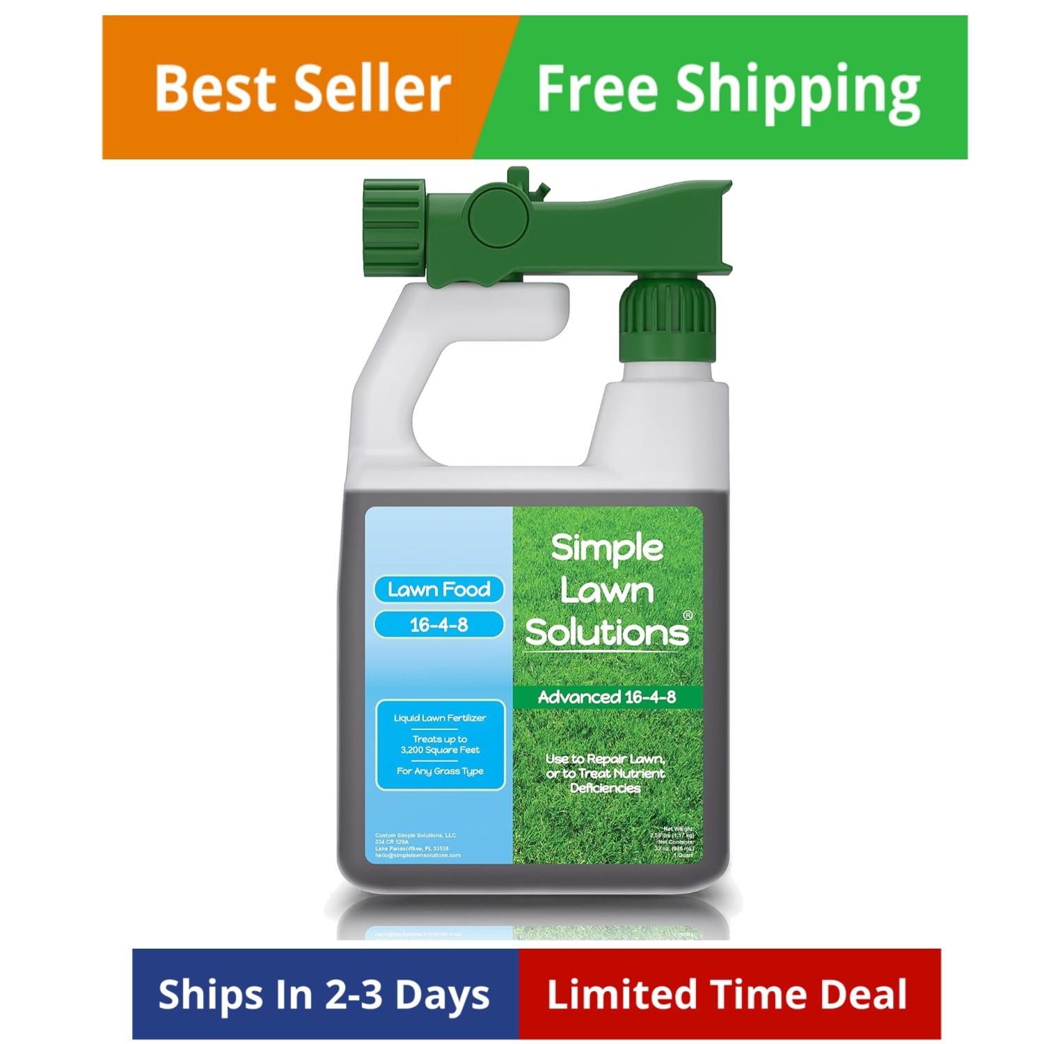 Advanced 16-4-8 Balanced NPK – Lawn Food Quality Liquid Fertilizer – Spring &…